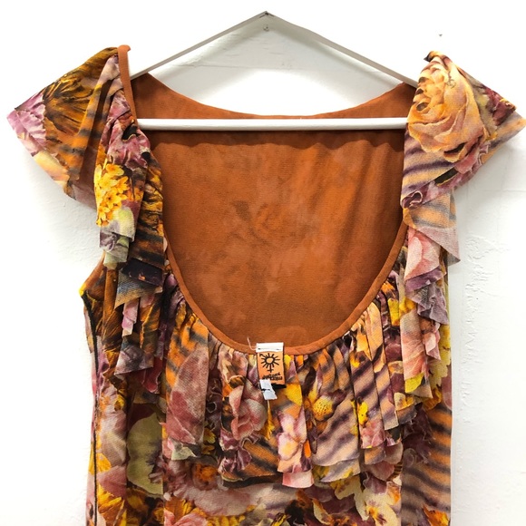 Jean Paul Gautier Soliel Floral Mesh Ruffle Dress - Picture 12 of 15